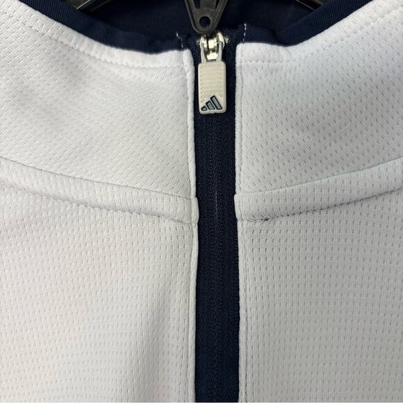 Adidas Lightweight Men's White Half-Zip size L - Picture 2 of 5